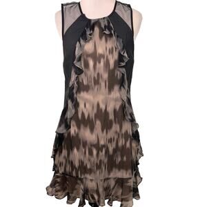 Tracy Reese Silk Ruffle Sheer Dress Size Small